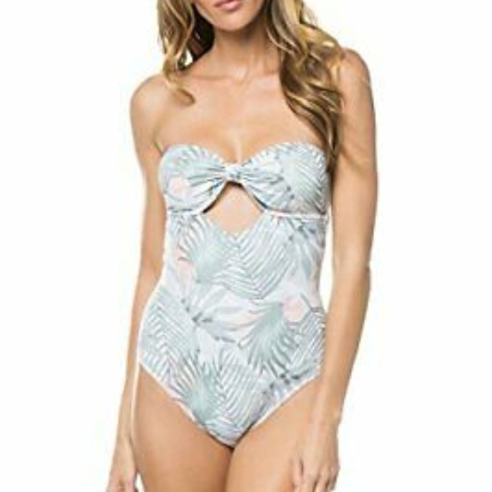 EBERJEY Anthropologie S NWT Palmera Lulu bandeau One Piece Swimsuit Swim Cut out